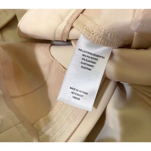 Adrianna Papell Cream Khaki Stretch Trouser Pants Beige Flat Front Workwear 6 - Picture 9 of 12